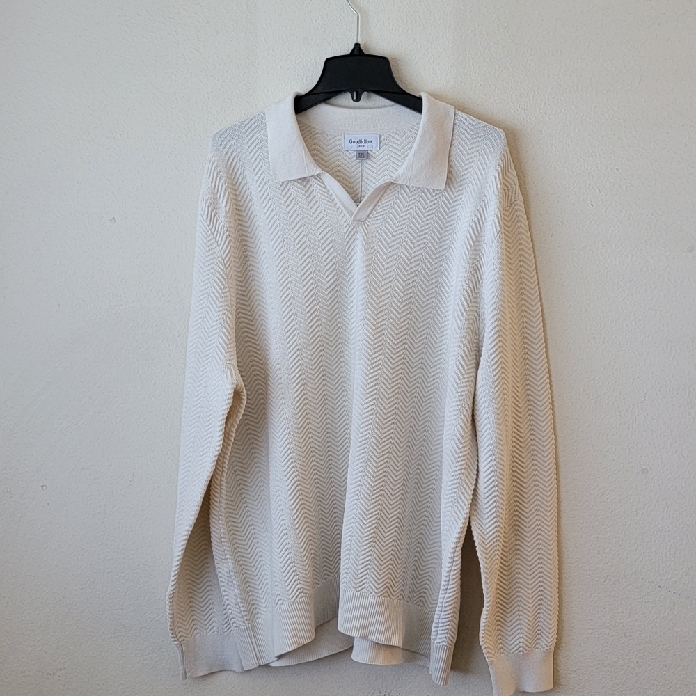 Goodfellow & Co Cream Textured Sweater Size‎ XXL